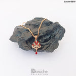 Crown Ruby Zircon Locket