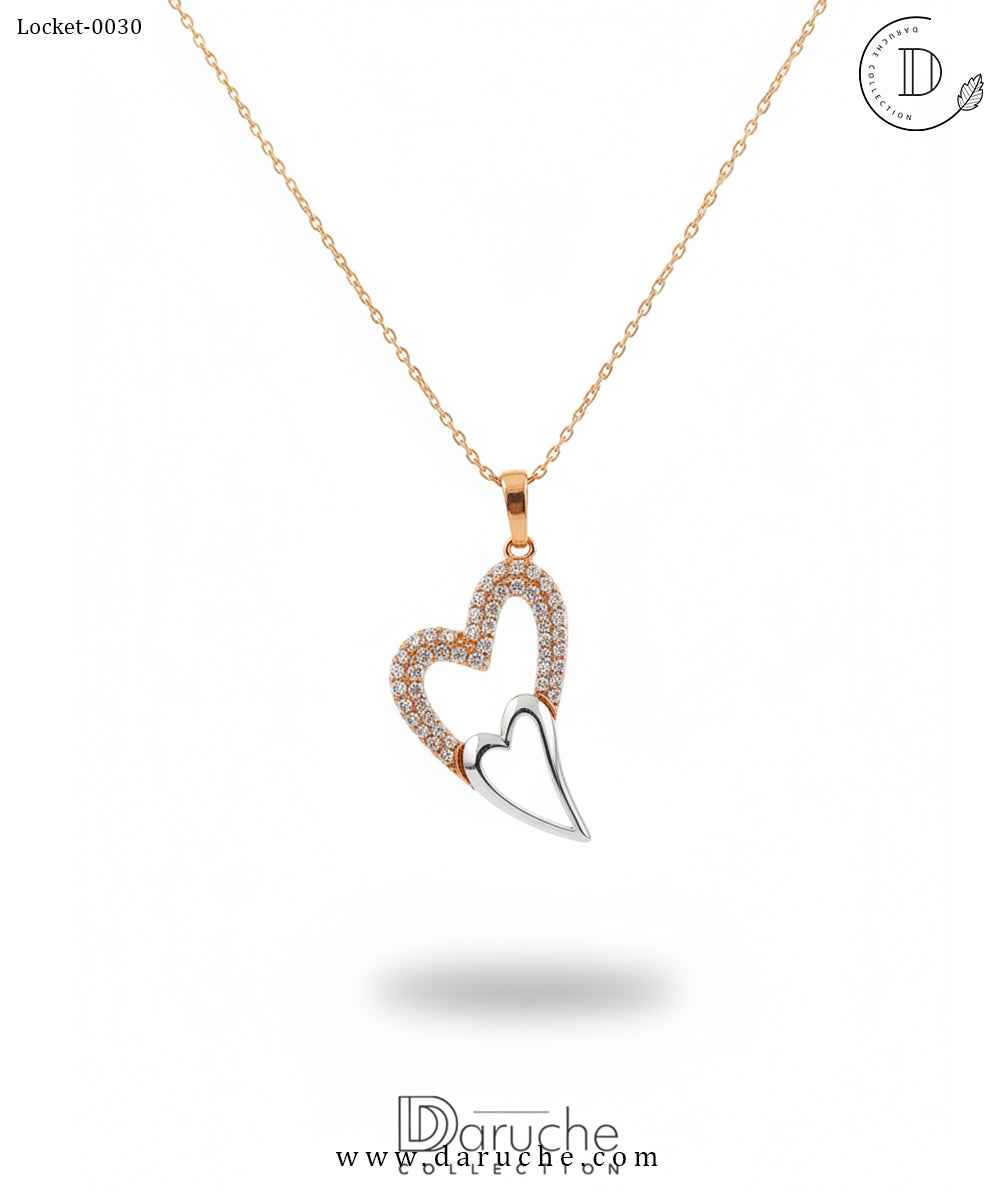 Classic Heart Zircon Locket