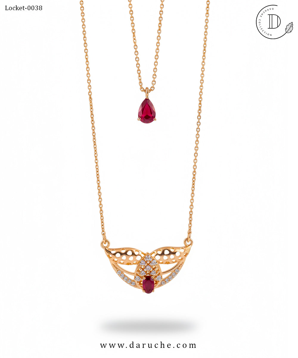 Double Layer Zircon Locket