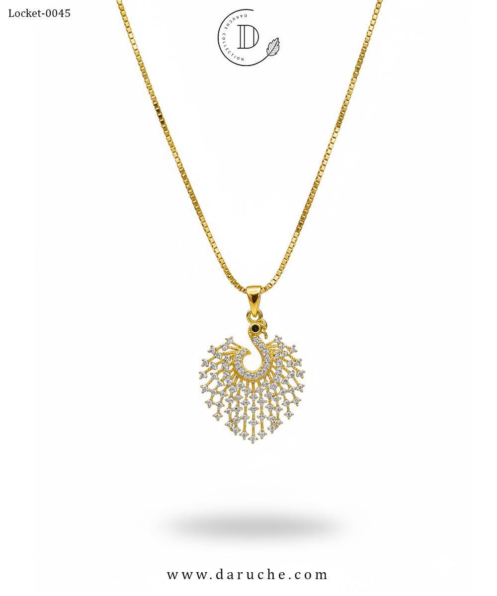 Peacock Zircon Locket