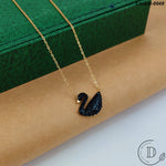 Elegant Gold Plated Stainless Steel Black Duck Locket