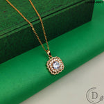 Elegant Gold Plated White Zircon Stone Locket