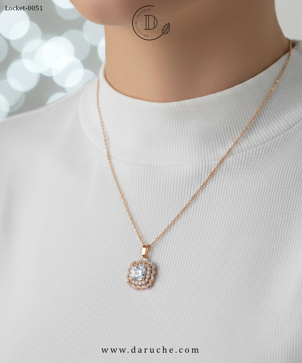 Classic White Zircon Locket