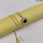 Elegant Gold Plated White & Black Zircon Stone Locket