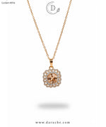 Classic Champagne Zircon Locket