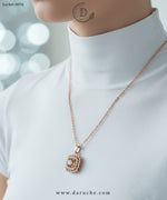 Classic Champagne Zircon Locket