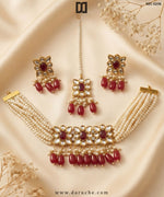 Imogen Ruby Pearl Necklace Set