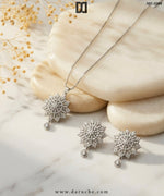 Marcelline Silver Zircon Necklace Set