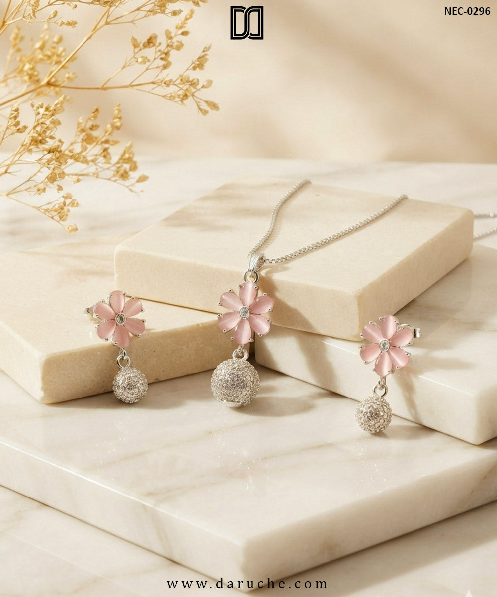 Xenia Blush AD Necklace Set