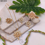 Elegant Gold Plated Zircon Stone Necklace Set