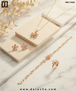 Zorayda Gold Floral Necklace Set