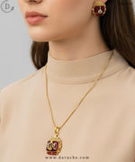 Maroon Egyptian Necklace Set