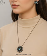 Antique Aqua Blue Necklace Set