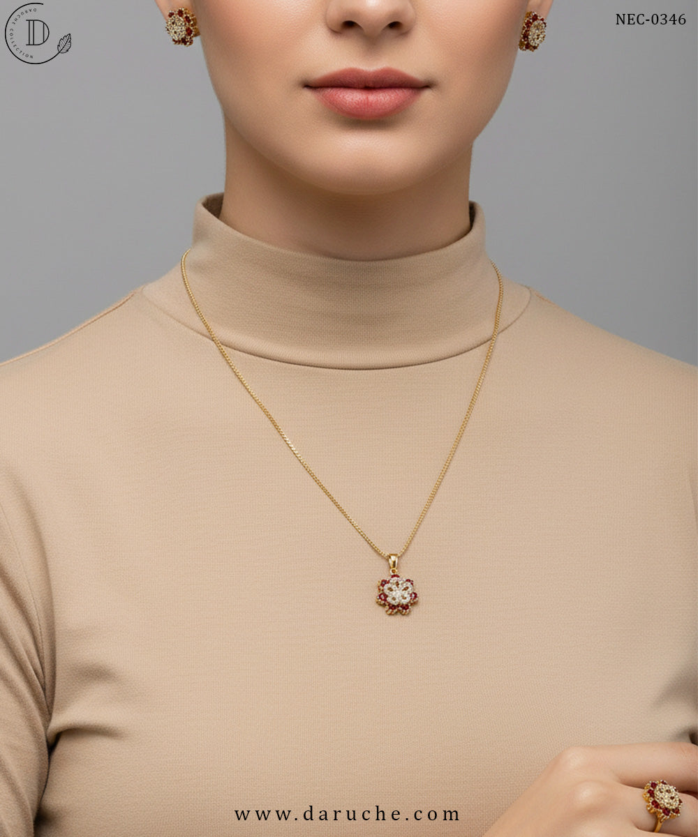 Classic Ruby Necklace Set