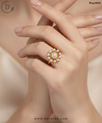 Flower Zircon Stone Ring