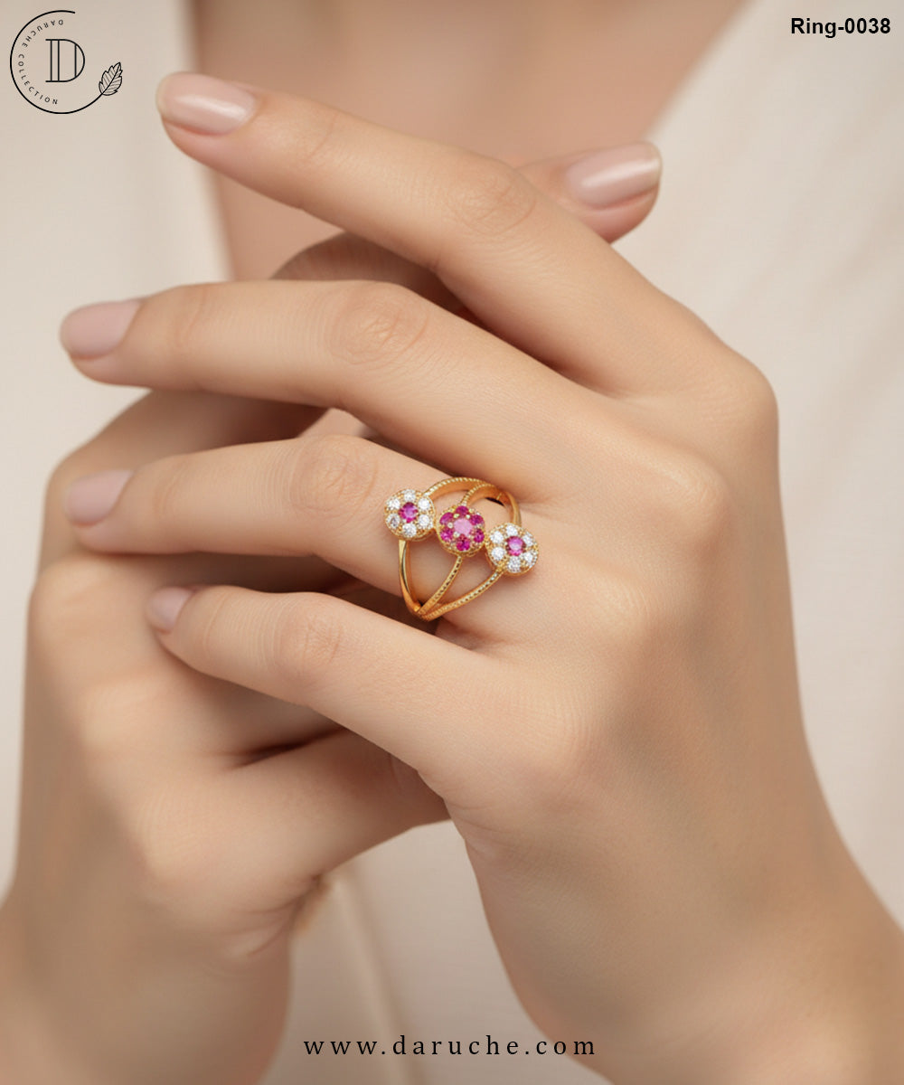 Purple Zircon Stone Ring