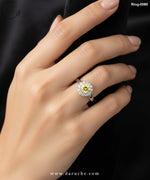 Yellow American Diamond Adjustable Ring