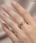 Chain Band Zirconia Adjustable Ring