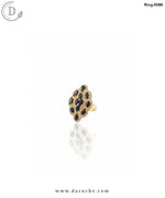 Black Cubic Zircon Adjustable Ring