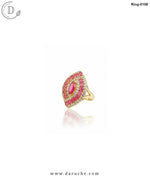 Crossover Pink Zircon Adjustable Ring