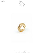 Gold Plated Textured Finger Ring