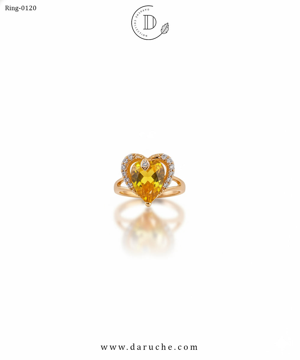 Heart Shape Zirconia Adjustable Ring