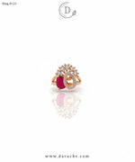 Red Blossom Adjustable Ring