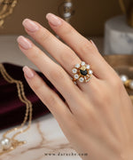 Black Cubic Zircon Adjustable Ring
