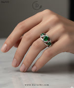 Emerald Elegance Adjustable Ring