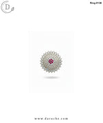 Crown Silver Chetum Zircon Stone Ring