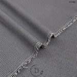 Classic Black & White Handstooth Self Texture Kurta Fabric