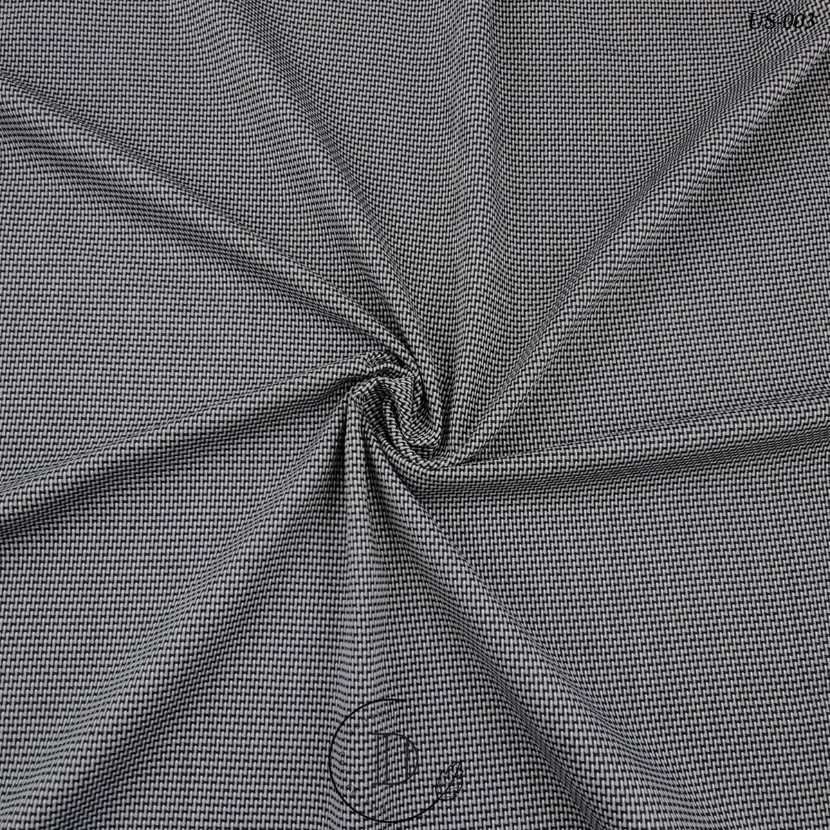 Premium Black & White Zig Zag Jacquard Texture Kameez Shalwar Fabric