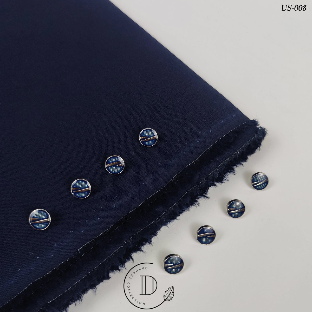 Premium Dark Navy Self Texture Kameez Shalwar Fabric