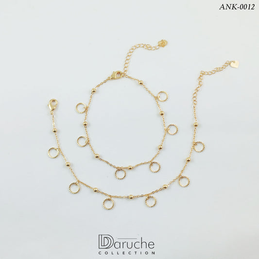 Gold Plated Circle Anklet