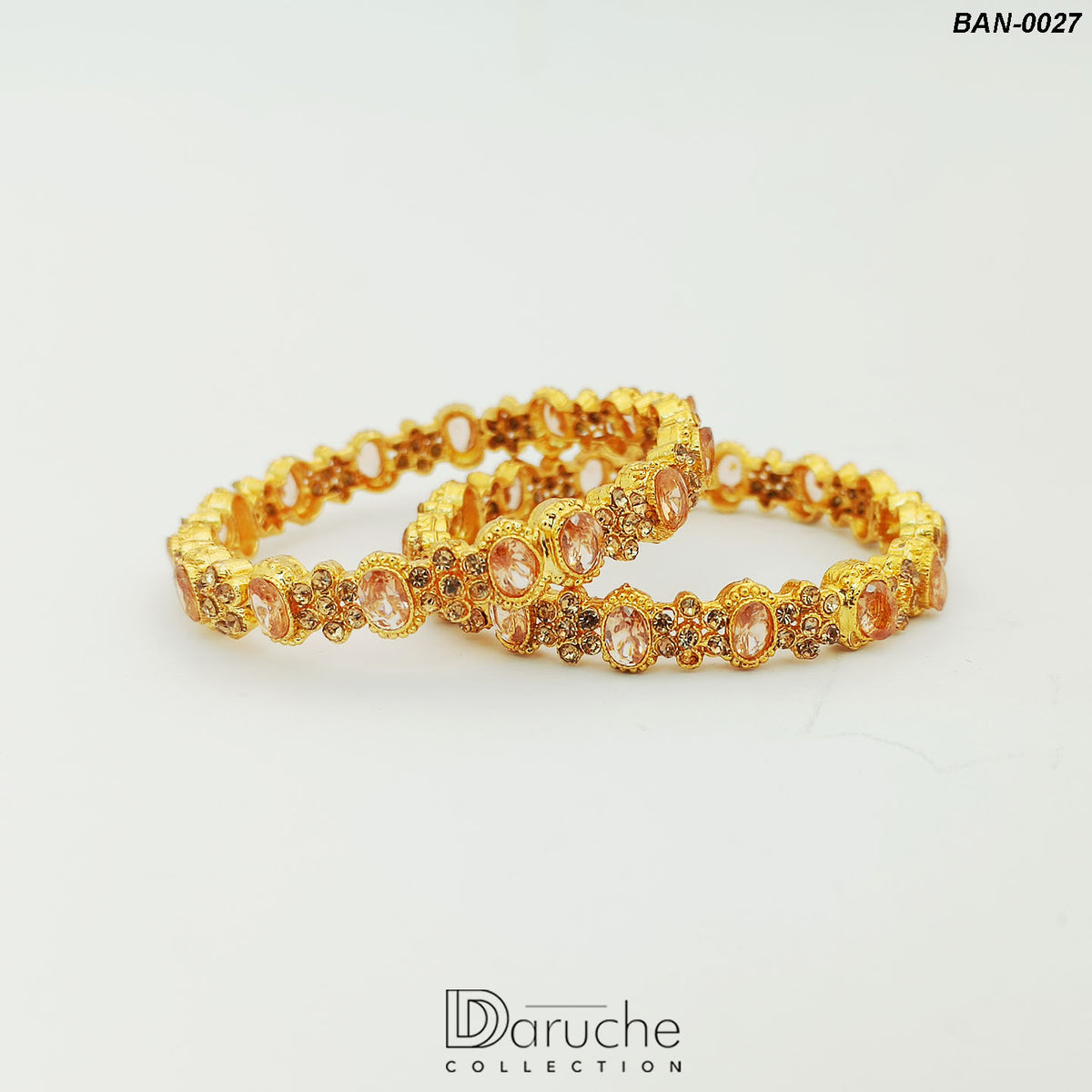 Gold Plated Gem Stone Bangles