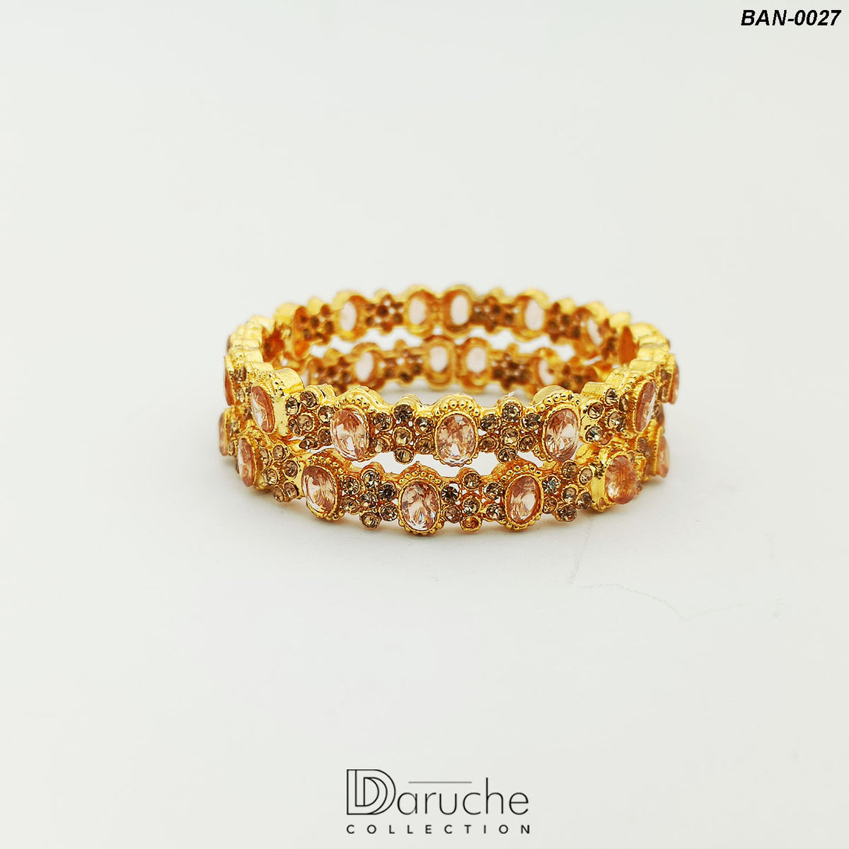 Gold Plated Gem Stone Bangles