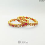 Gold Plated Gem Stone Bangles