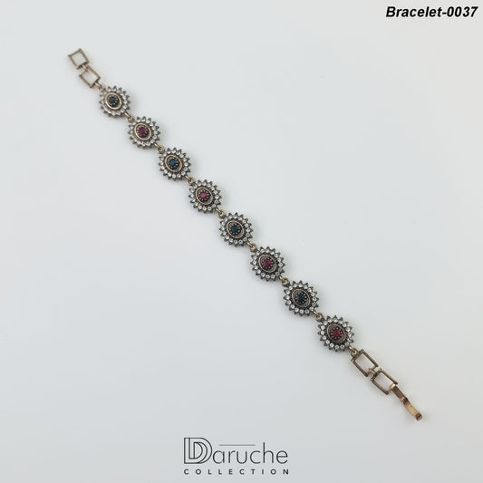 Copper Polish Zircon Stone Bracelet