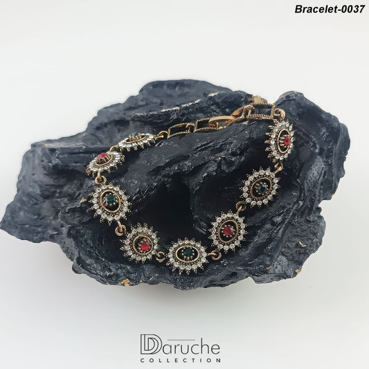 Copper Polish Zircon Stone Bracelet