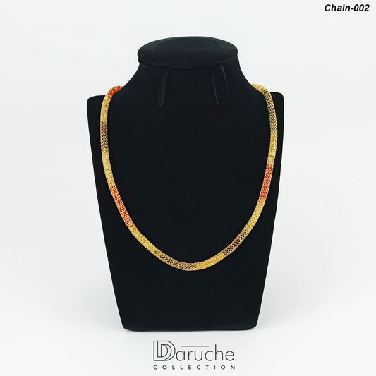 Gold Plated Red & Green Crystal Chain