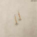 Gold Plated White Zircon Stones Earrings