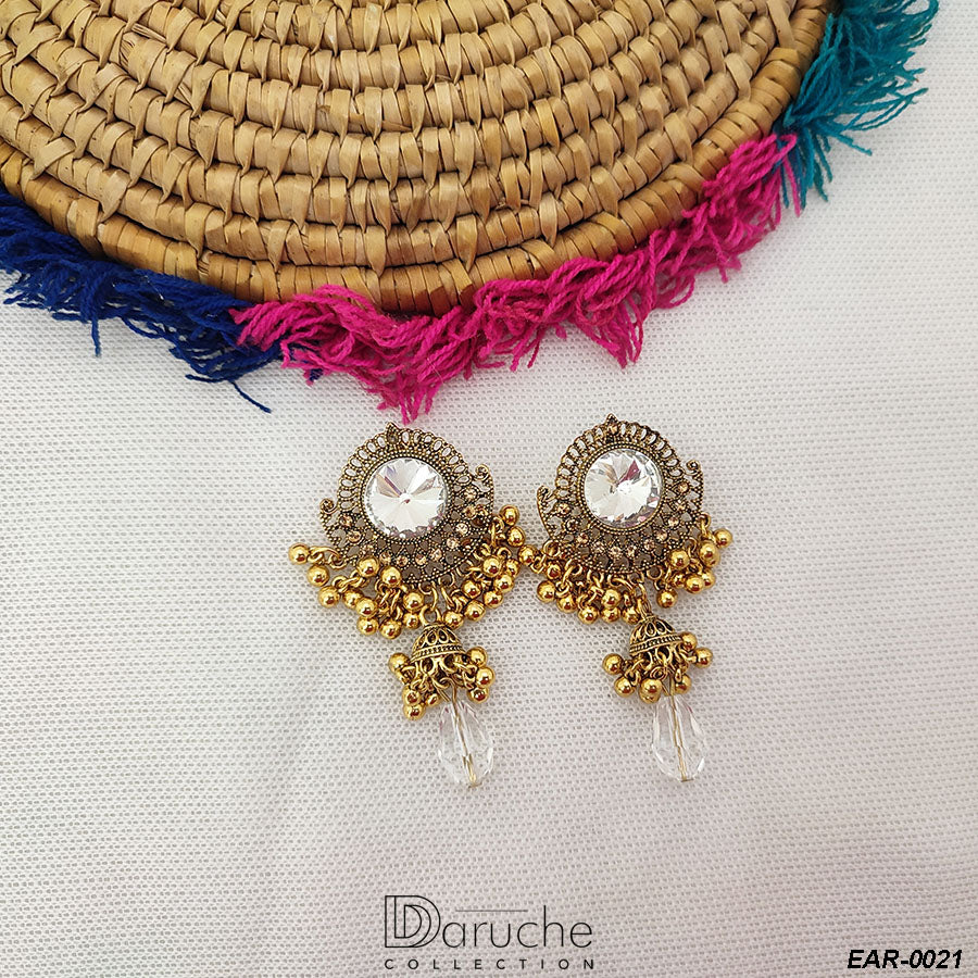 Gold Plated Antique Earrings