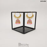Gold Plated Indian Pink Earrings