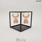 Gold Plated Indian Pink Earrings