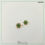 Gold Plated Green Zircon Stone Earrings