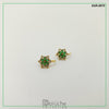 Gold Plated Green Zircon Stone Earrings