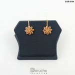 Gold Plated Champagne Cubic Zircon Stone Earrings