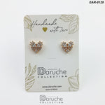 Gold Plated White Cubic Zircon Stones Earrings