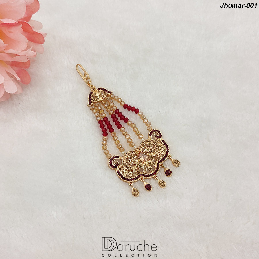 Gold Plated Zircon Stone Jhumar