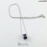 Silver Plated Black American Diamond Locket